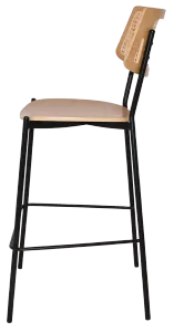 EZ Texas Metal Leg Rattan Back Barstool - Natural thumbnail 10