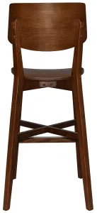 EZ Phoenix Light Walnut Stained Solid Timber Framed Barstool thumbnail 2