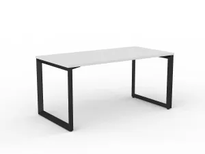 OL Anvil Straight Desk – White Top with Black Frame thumbnail 7