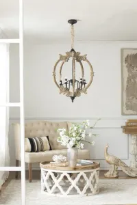 DA Lattice Shabby Chic Round Coffee Table thumbnail 3