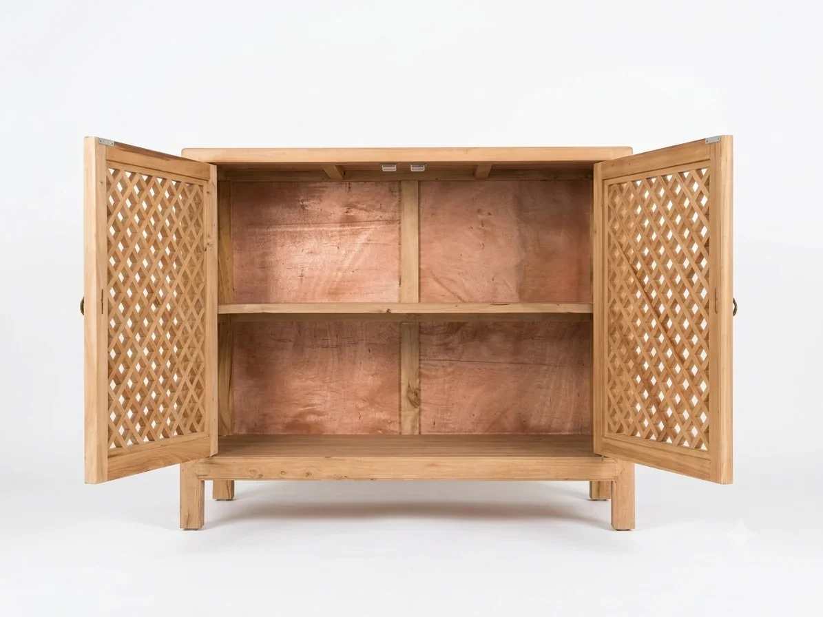 MF Raffles Recycled Elm Timber 2 Door Cabinet