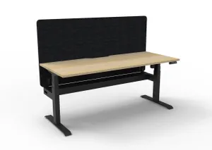RL Boost Light Motorized Height Adjustable Workstation with Black Eco Panel Screen thumbnail 1