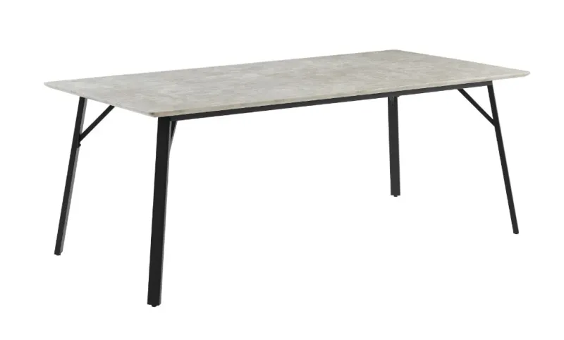 VI Primo Marble Look MDF Top Metal Leg Dining Table