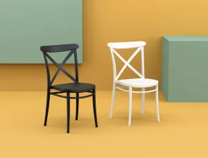 FL Cross Back Hospitality Outdoor Chair with Cushion thumbnail 6