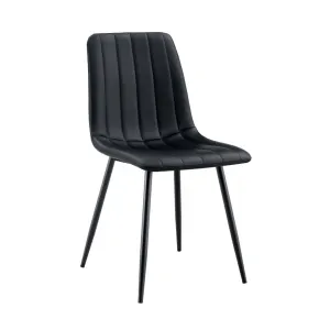 BT Theo 2 Faux Leather Upholstered Metal Leg Dining Chair thumbnail 6