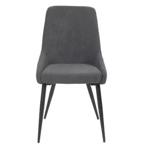 VI Polka Fabric Upholstered Metal Leg Dining Chair thumbnail 3