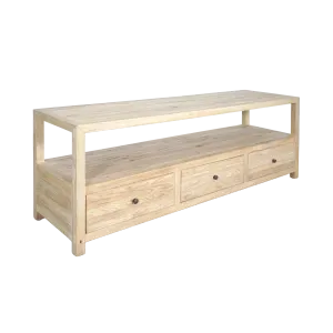CR Sonoma Solid Timber 3 Drawer 1 Shelf Entertainment Unit thumbnail 9