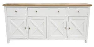 VI Shellwood Solid Timber 4 Door 3 Drawer Buffet thumbnail 1