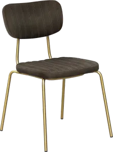 FL Tiramisu Premium Vinyl Upholstered Brass Frame Function Chair thumbnail 2