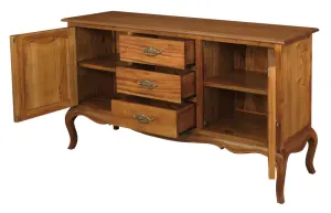 CT French Provincial Solid Timber 2 Door 3 Drawer Buffet thumbnail 3