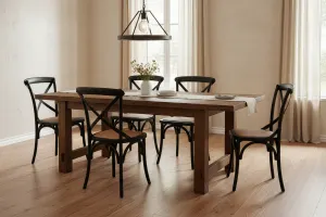 VI Cafe Timber Framed Ratan Seat Dining Chair thumbnail 11