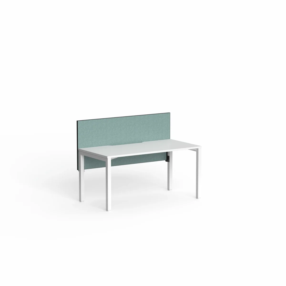 OL Edge25 Frame Mounted Screen for Fixed Height Single Sided Desk - White Frame