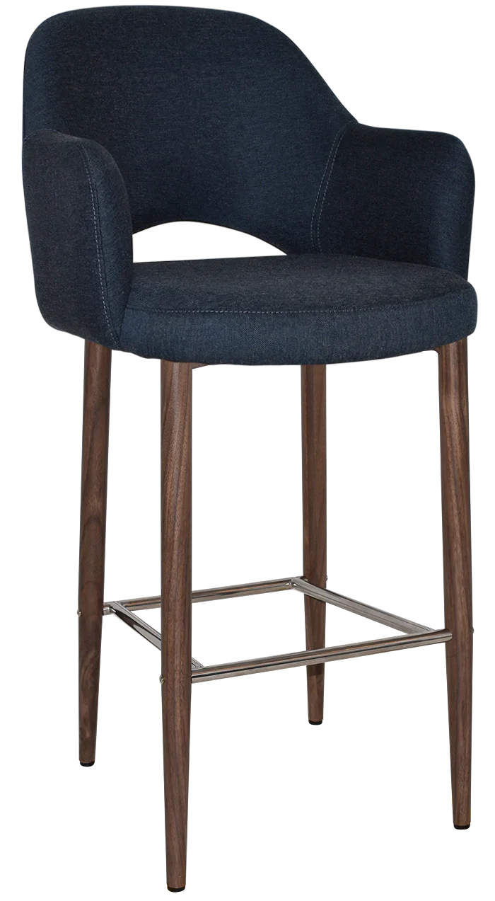 EZ STOOL ALBURY ARM 750 METAL LIGHT WALNUT