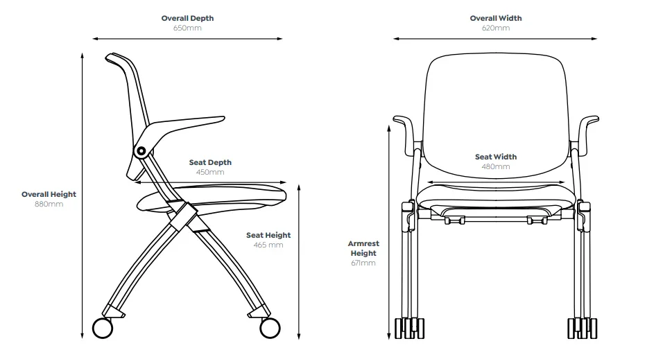 OL Logic Training & Healthcare Chair with Castor