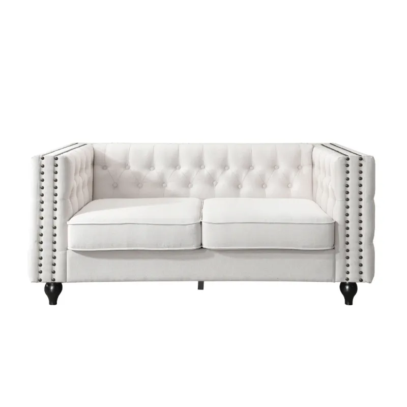 BT Mayfair Fabric Upholstered Tufted Back 2 Seater Sofa