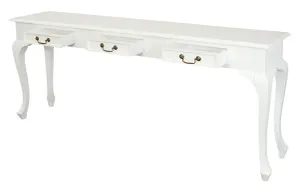 CT Queen Anne Solid Timber 3 Drawer Sofa Table thumbnail 8