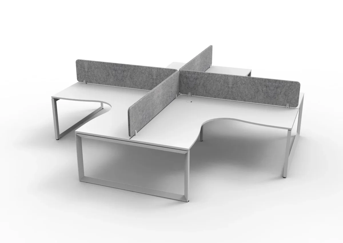 RL Infinity Profile Leg 4 People Corner Workstation with Screen thumbnail 15