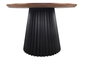 VI Hugo Metal Base Round Dining Table with 4 Fabric Chair Set thumbnail 7