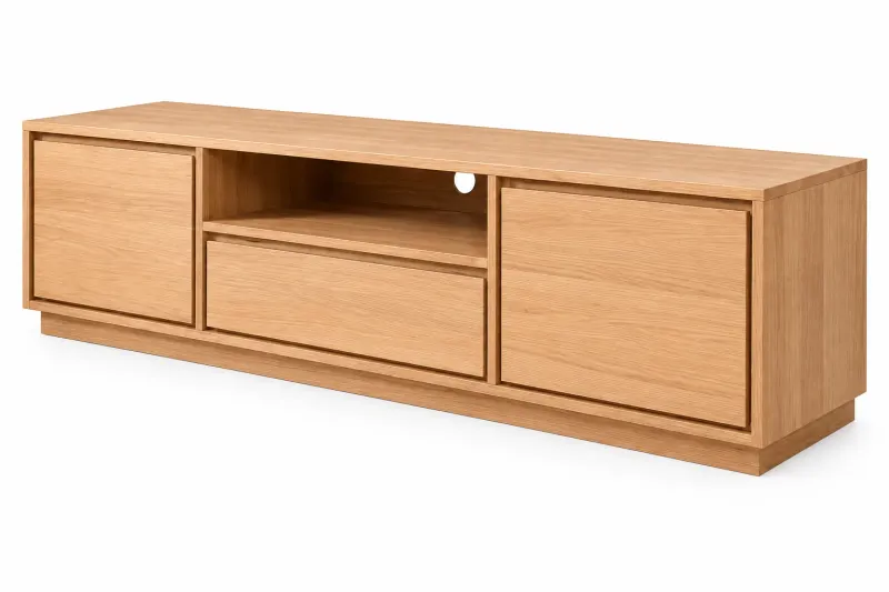 MD Moni Solid Timber 2 Door 1 Drawer TV Unit