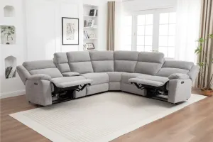 VI Dream Fabric Upholstered 5 Seater Electric Recliner Modular Corner Lounge thumbnail 6