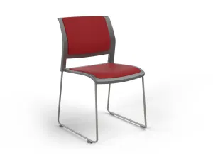 OL Game Fabric Upholstered Hospitality Stacking Chair - Charcoal Shell thumbnail 12