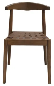 CT Elliot Solid Oak Timber Genuine Leather Seat Dining Chair thumbnail 9