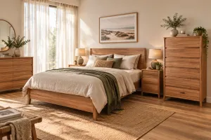 MD Sevres Marri Timber 5 Drawer Tallboy thumbnail 2