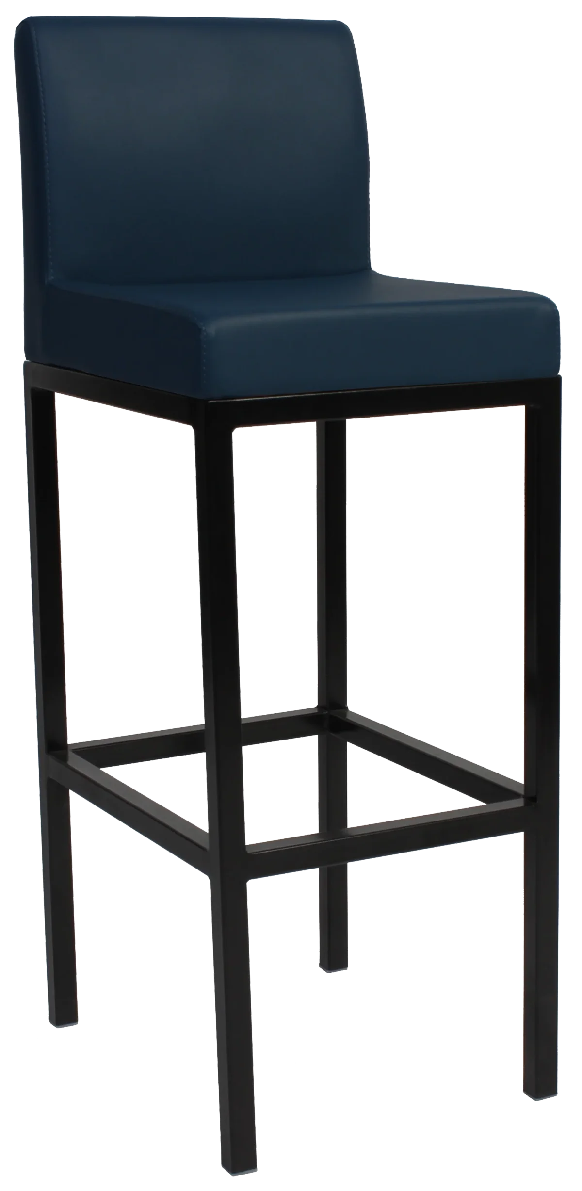 EZ Dublin Black Metal Leg Vinyl Seat Barstool