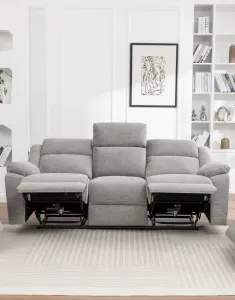 VI Dream 3 Seater Fabric Electric Recliner Lounge with Dropdown Table thumbnail 6