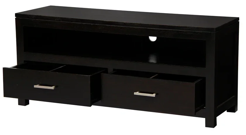 CT Paris Solid Timber 2 Drawer Low Entertainment Unit
