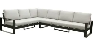 VI Burano Aluminium Outdoor 5 Seater Corner Lounge with Cushion thumbnail 1
