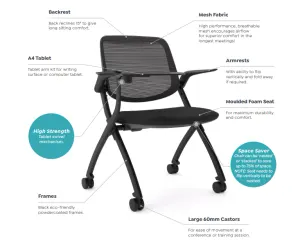 OL Logic Training & Healthcare Chair with Castors and Arms thumbnail 4
