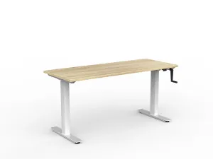 OL Agile Winder Height Adjustable Desk - White Frame thumbnail 14