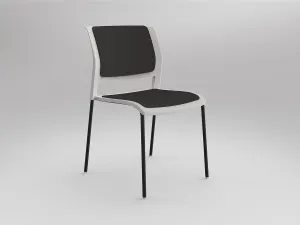 OL Game Fabric Upholstered Breakout Chair -4 Legs White Shell thumbnail 14
