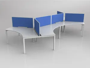 OL Axis 6 User 120° Workstation with Screen - Breathe Fabric thumbnail 7