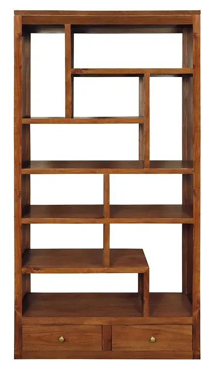 CT Amsterdam Solid Timber 10 Cube 2 Drawer Display Shelf