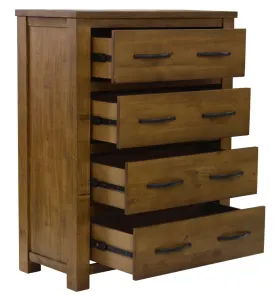 VI Augusta Solid Timber 4 Drawer Tallboy thumbnail 3