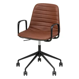 OL Sofia PU Leather Upholstered Boardroom Chair with Tilt and Arms thumbnail 1