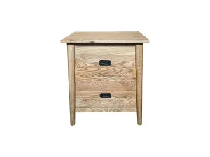 MF Tiffany Solid Timber 2 Drawer Bedside Table thumbnail 1