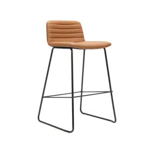 RL Pixel PU Leather Upholstered Sled Base Kitchen Stool - 630H thumbnail 1