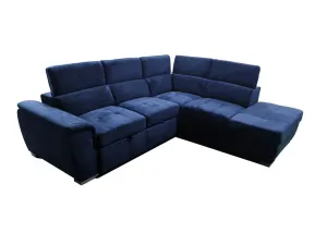 VI Capreria 3 Seater Velvet Sofabed with Right Hand Chaise thumbnail 1
