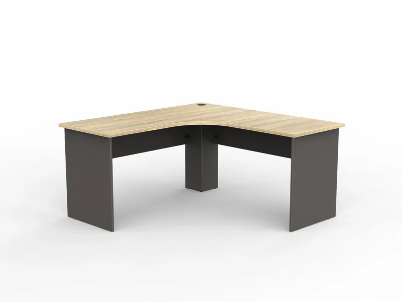OL AltoSystem 90° Corner Workstation – Oak