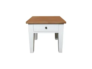 MF Lucia Oak Timber 1 Drawer Bedside Table thumbnail 1
