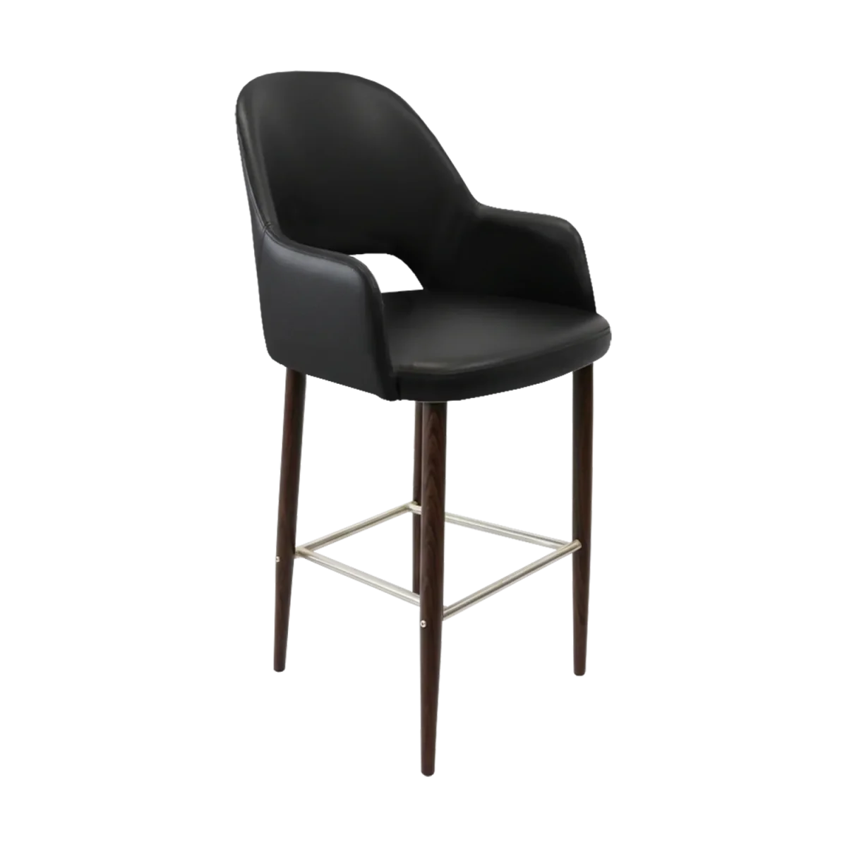 FL Orleans Bourbon Upholstered Seat Aluminium Frame Hospitality Barstool thumbnail 2