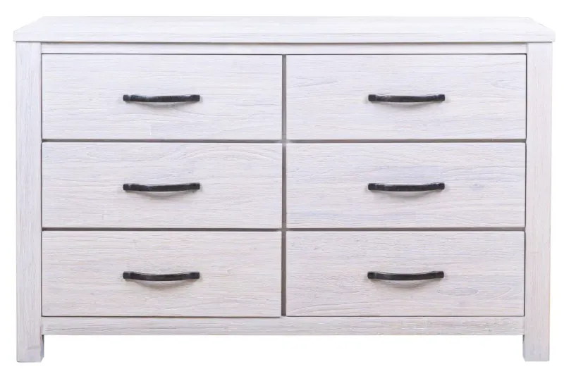 VI Florida Solid Timber Coastal Design 6 Drawer Dresser