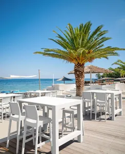 FL Vegas Hospitality Outdoor Extendable Bar Table thumbnail 13