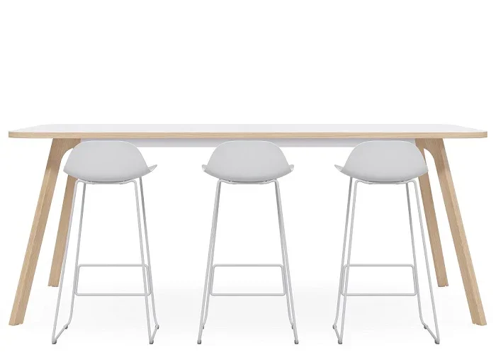 DD Toro White Base High Table