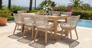 VI Marrakesh Solid Timber 9 Piece Outdoor Dining Set thumbnail 2