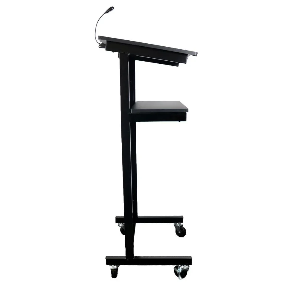 RL Heavy Duty Lectern with Melamine Shelves and Castors