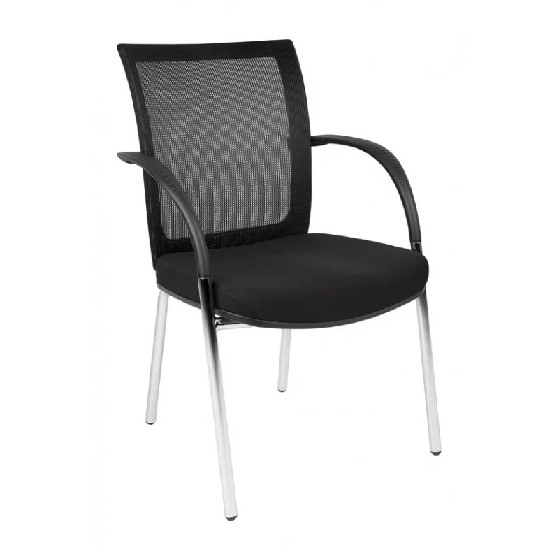 MA Tesla Fabric Upholstered Chrome 4 Leg Visitor Chair
